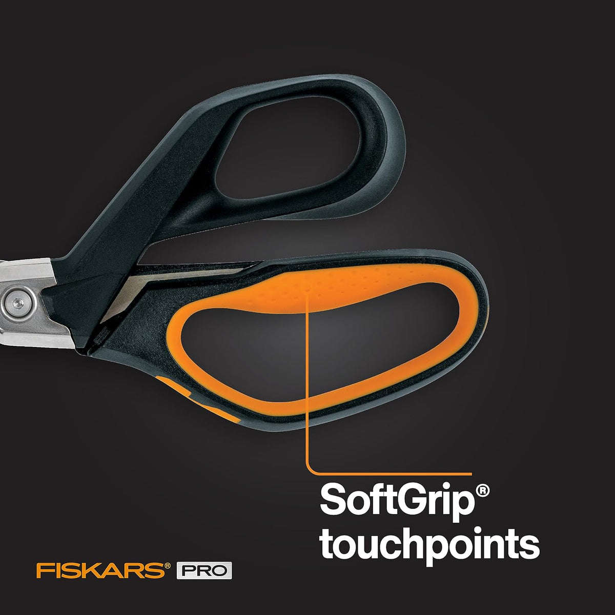 Pro PowerArc Shop Shears, Heavy Duty Stainless Steel Scissor, Industrial Grade Tool for Building and Construction, 10 in, Orange/Black