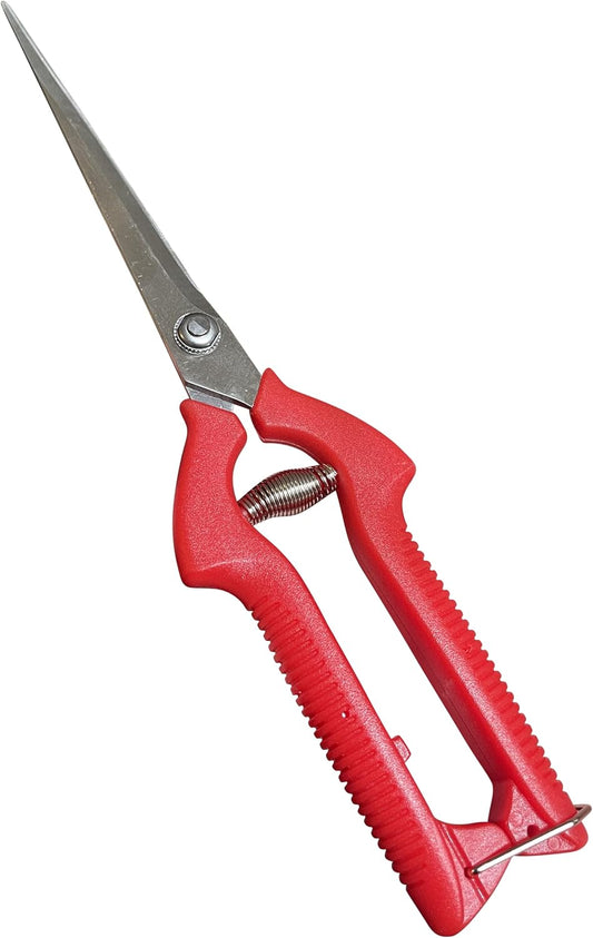 Extra Long Stainless Steel Pruner Pruning Shears Clippers Snips – Sharp Bonsai Cutter Plant Trimming Scissors – Straight Blade Garden Scissors Tool – Great for Roses Flowers Herbs Fruits