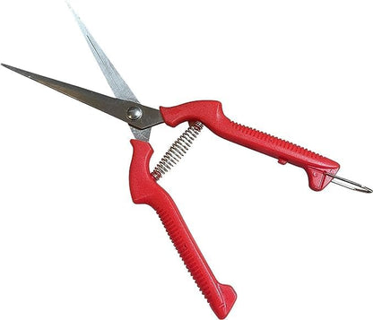 Extra Long Stainless Steel Pruner Pruning Shears Clippers Snips – Sharp Bonsai Cutter Plant Trimming Scissors – Straight Blade Garden Scissors Tool – Great for Roses Flowers Herbs Fruits