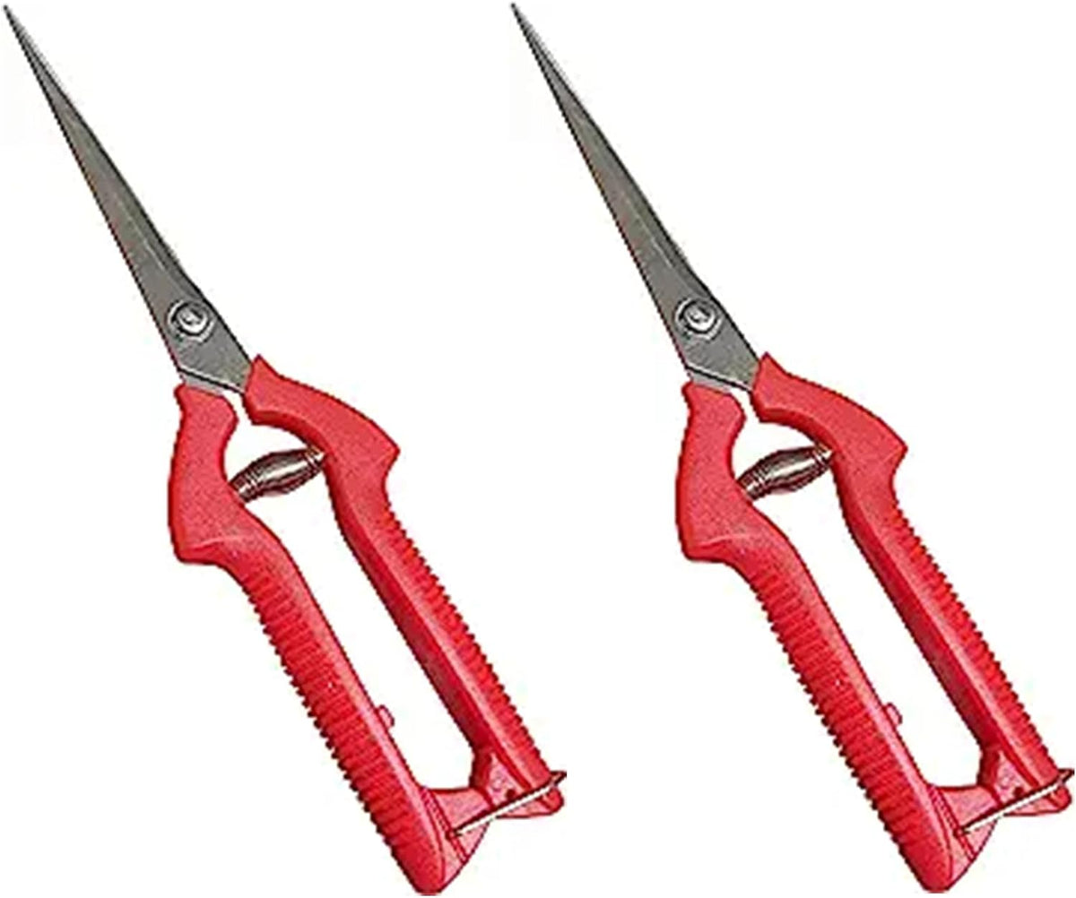 Extra Long Stainless Steel Pruner Pruning Shears Clippers Snips – Sharp Bonsai Cutter Plant Trimming Scissors – Straight Blade Garden Scissors Tool – Great for Roses Flowers Herbs Fruits