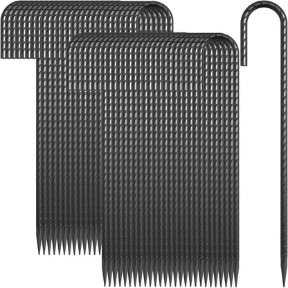 12 Inch J Hook Rebar Stakes 12 Pcs, Heavy Duty Metal Tent Stakes