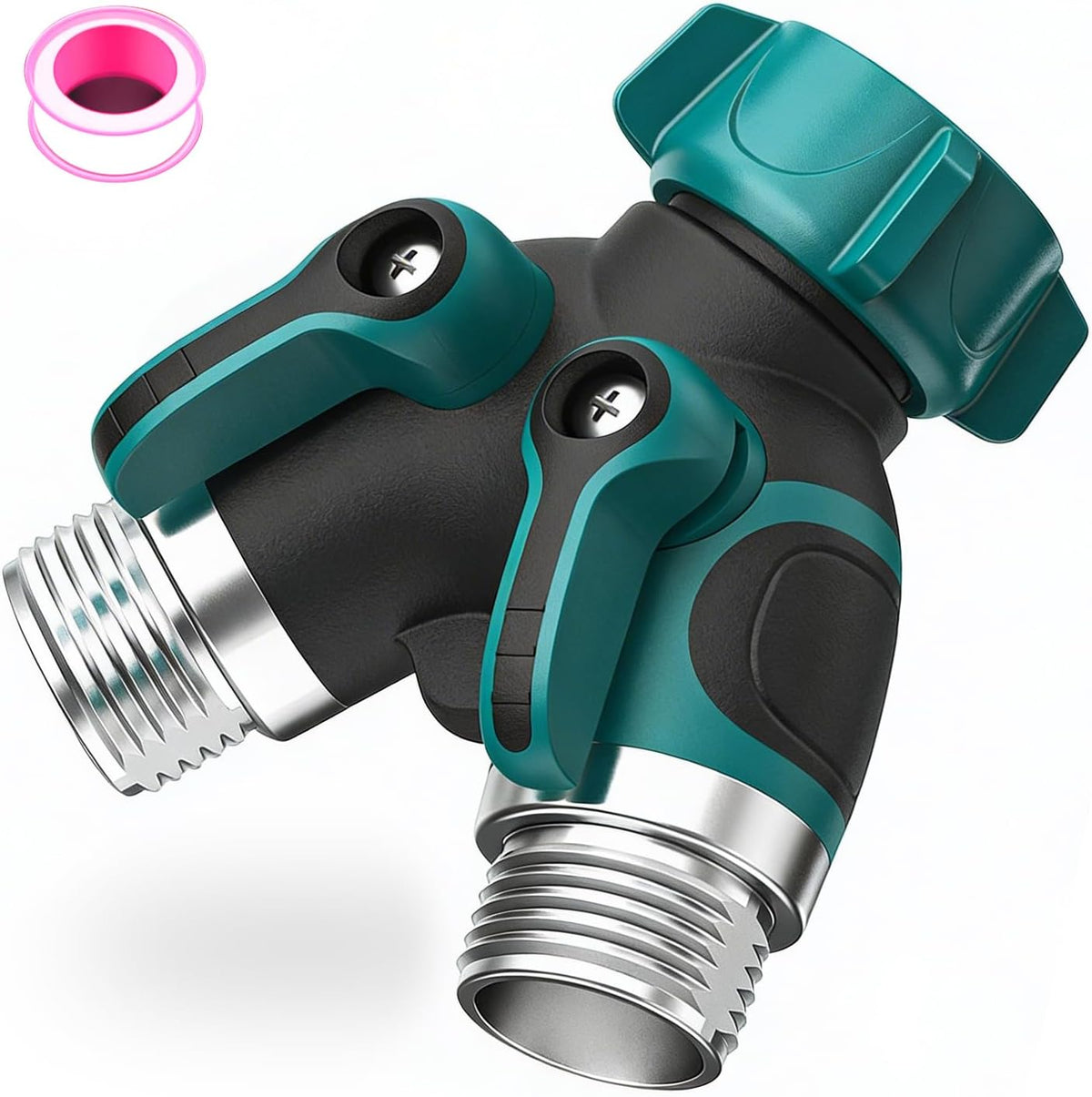 NATVIC 2 Way Hose Splitter, Heavy Duty 3/4 Inch Y Connector