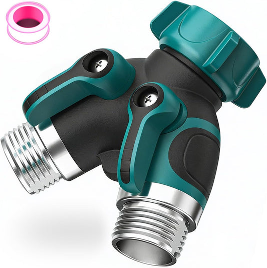 NATVIC 2 Way Hose Splitter, Heavy Duty 3/4 Inch Y Connector