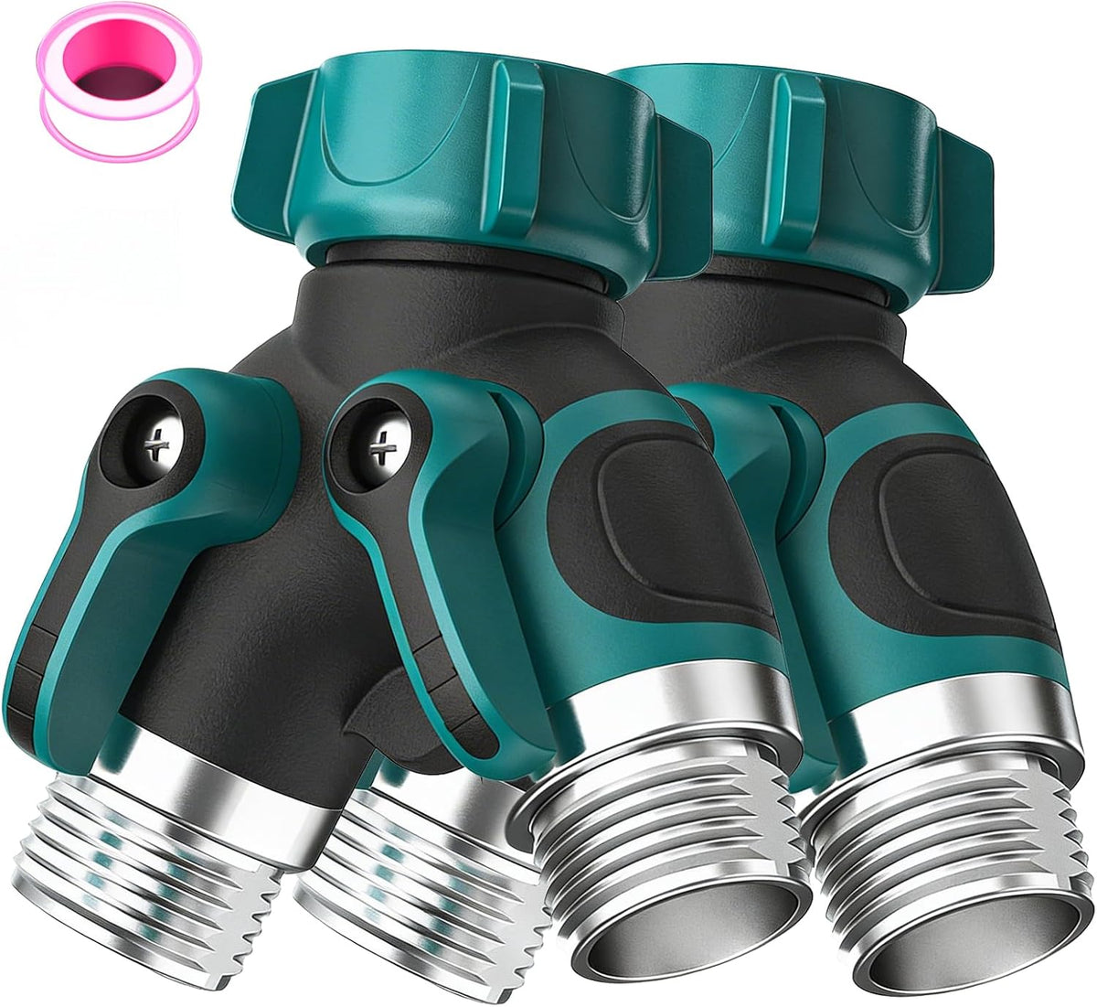 NATVIC 2 Way Hose Splitter, Heavy Duty 3/4 Inch Y Connector