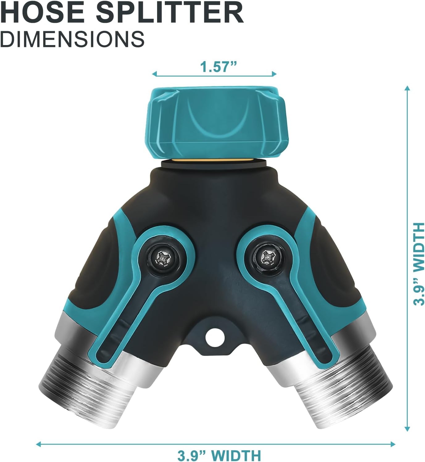 NATVIC 2 Way Hose Splitter, Heavy Duty 3/4 Inch Y Connector