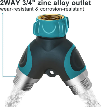 NATVIC 2 Way Hose Splitter, Heavy Duty 3/4 Inch Y Connector