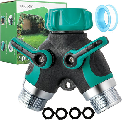 LUCDNC Garden Hose Splitter 2 Way 3/4" Faucet Y Connector