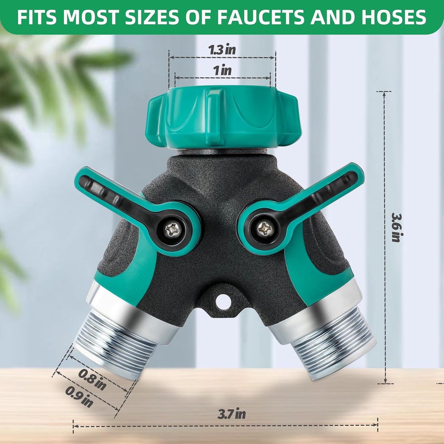 LUCDNC Garden Hose Splitter 2 Way 3/4" Faucet Y Connector