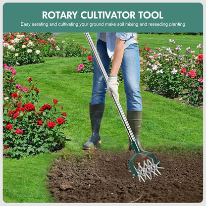 Rotary Cultivator Garden Tool with Durable Aluminum Gears