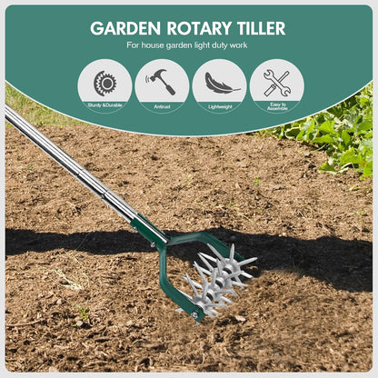 Rotary Cultivator Garden Tool with Durable Aluminum Gears