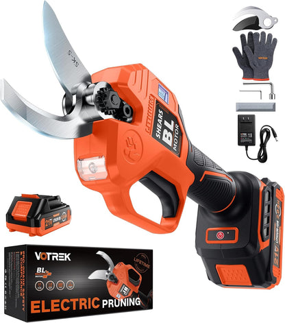 Effort-Saving Electric Pruning Shears, Power Cuts 1.6" Branches