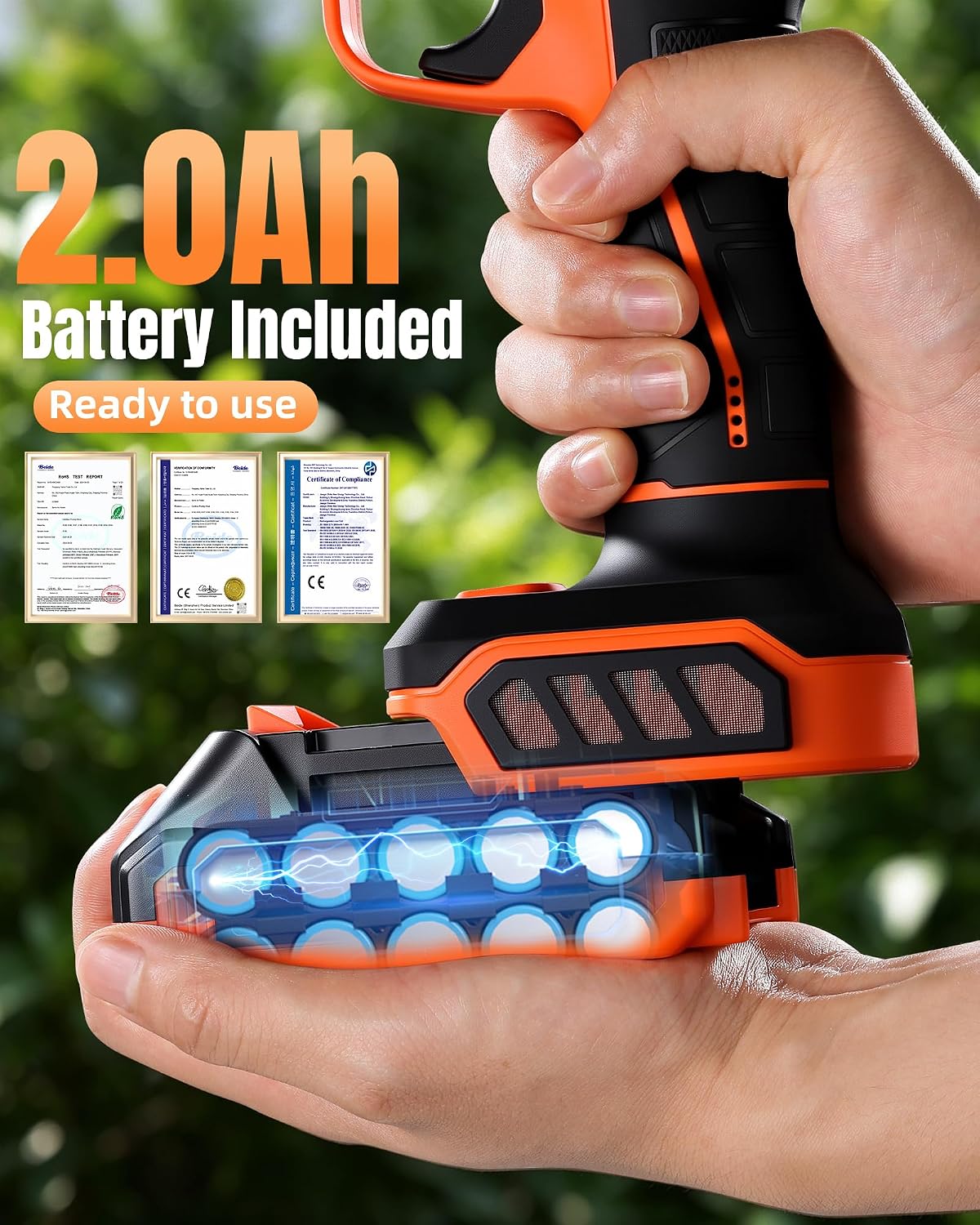 Effort-Saving Electric Pruning Shears, Power Cuts 1.6" Branches