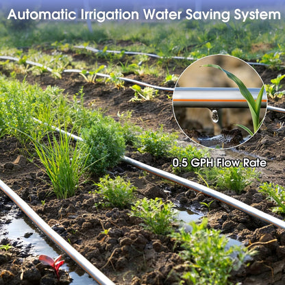 1640FT 5/8" Drip Irrigation Tape - 8 Mil 0.5 GPH 6" Spacing