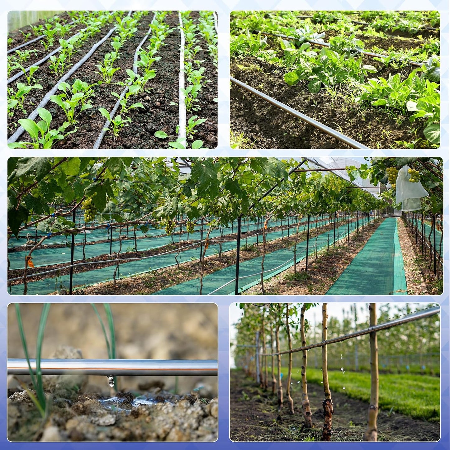 1640FT 5/8" Drip Irrigation Tape - 8 Mil 0.5 GPH 6" Spacing