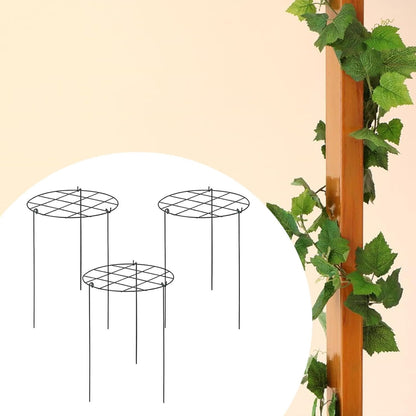 Peony Support Cage, 3-Pack Iron Grow Through Hoops, 11.8 x 15.7 in, for Peonies Roses Hydrangeas