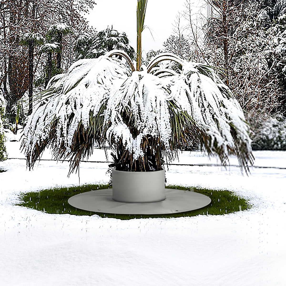 2Pcs Palm Tree Root Protectors, 3-Layer Winter Tree Root Frost Covers