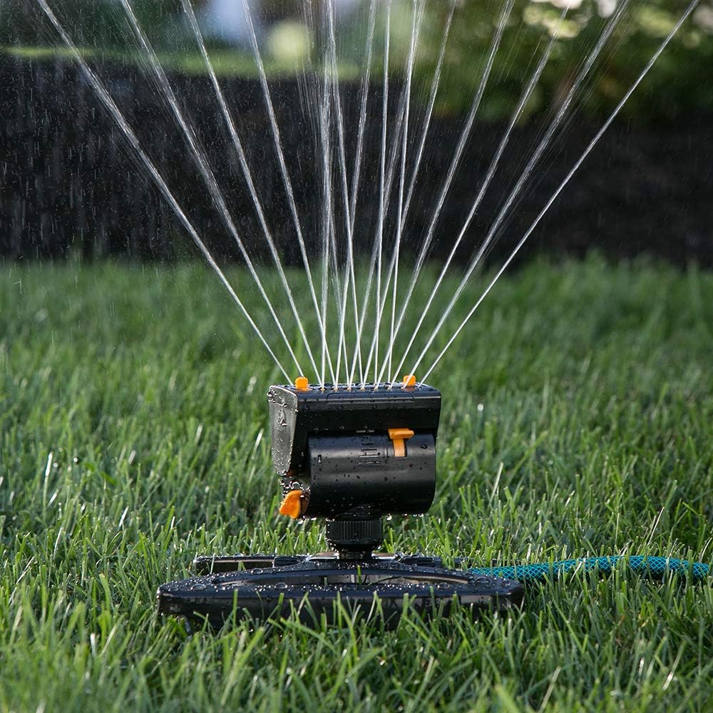 MiniMax Turbo Sprinkler, 4000 Sq Ft: 360°, Flow, Width, Range Adjust
