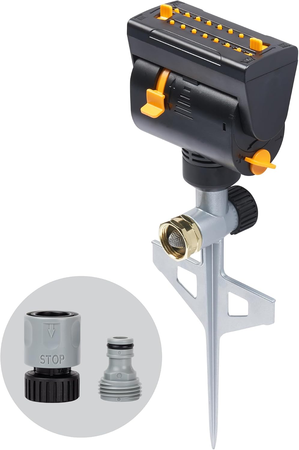 MiniMax Turbo Sprinkler, 4000 Sq Ft: 360°, Flow, Width, Range Adjust
