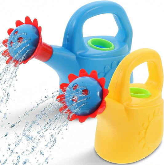 2 Pack Kids Watering Can Bath Toys, Plastic Chicken Water Pail for Toddler Gardening, Beach Sand Play & Bathtub Fun, Cute Animal Watering Pot for Outdoor Indoor (Random Color)