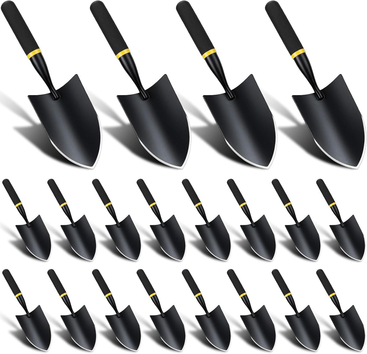 8 Pcs Garden Trowel with Resin Rubberized Handle, Narrow Shovels