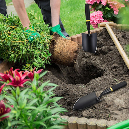 8 Pcs Garden Trowel with Resin Rubberized Handle, Narrow Shovels