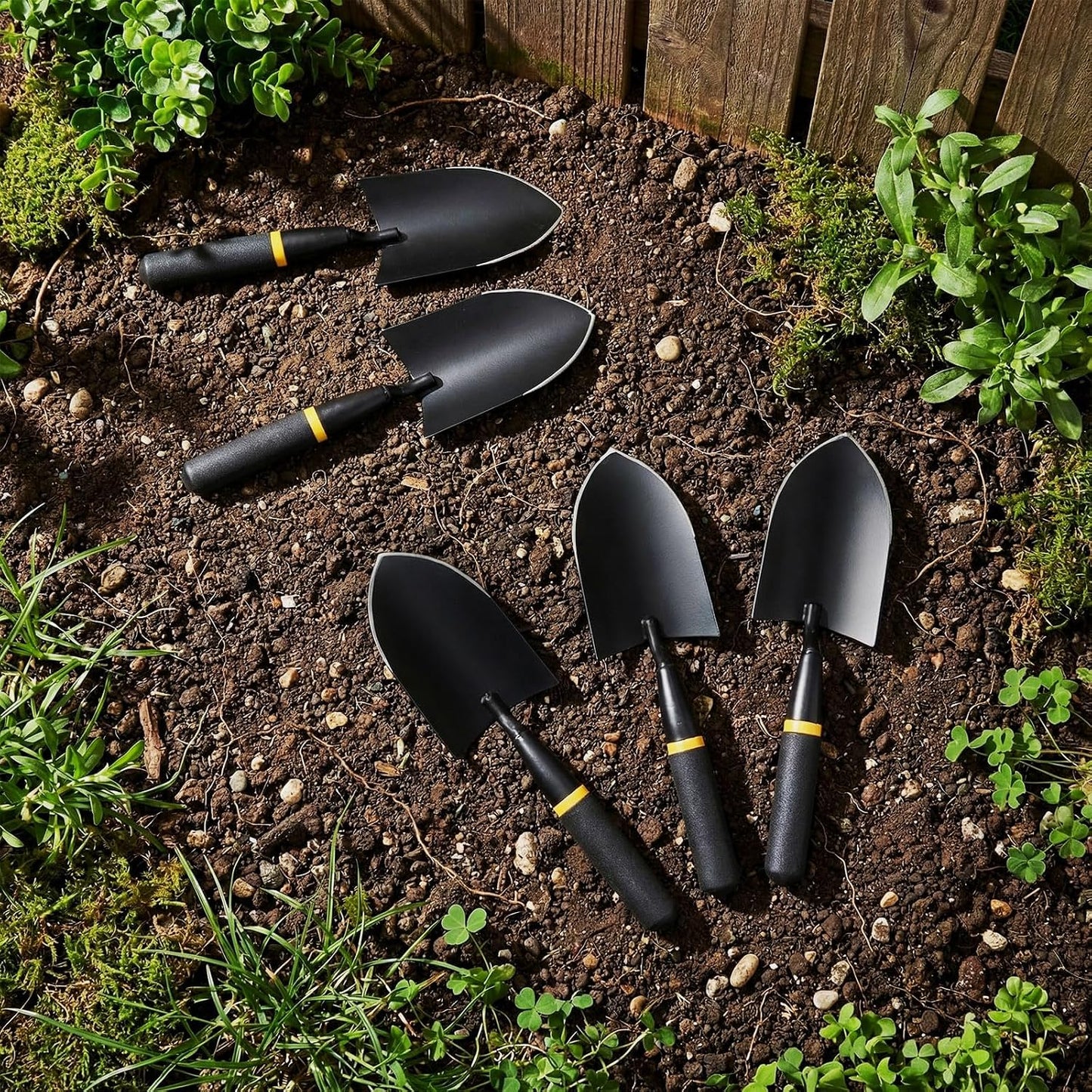 8 Pcs Garden Trowel with Resin Rubberized Handle, Narrow Shovels