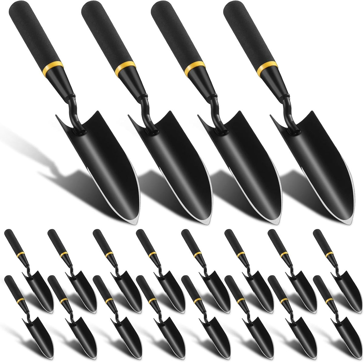 8 Pcs Garden Trowel with Resin Rubberized Handle, Narrow Shovels