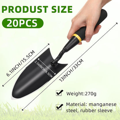 8 Pcs Garden Trowel with Resin Rubberized Handle, Narrow Shovels