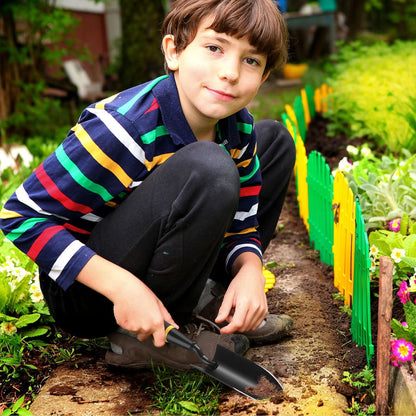 8 Pcs Garden Trowel with Resin Rubberized Handle, Narrow Shovels