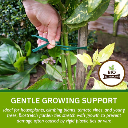 Soft Garden Twine & Plant Ties for Outdoor Plants, 1 Ball Green