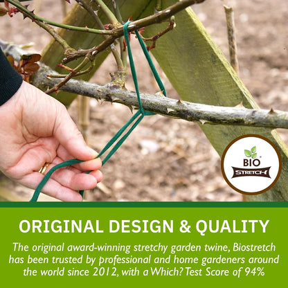 Soft Garden Twine & Plant Ties for Outdoor Plants, 1 Ball Green