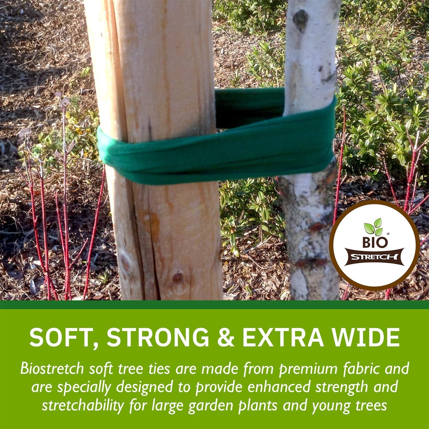 Soft Garden Twine & Plant Ties for Outdoor Plants, 1 Ball Green