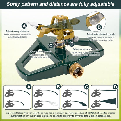 Sprinkler for Yard, Oscillating Lawn Sprinklers Adjustable Covera Model