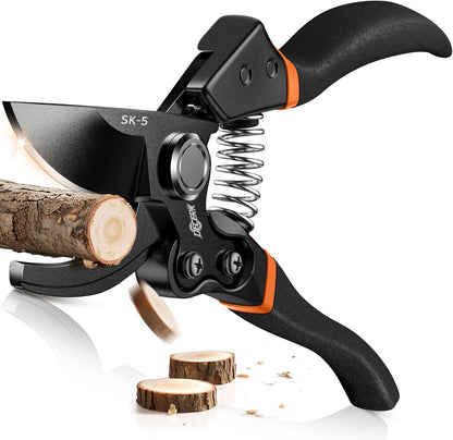 DECERK® 8.5" Professional Pruning Shears, Effortlessly Prunes 3/4" Branches