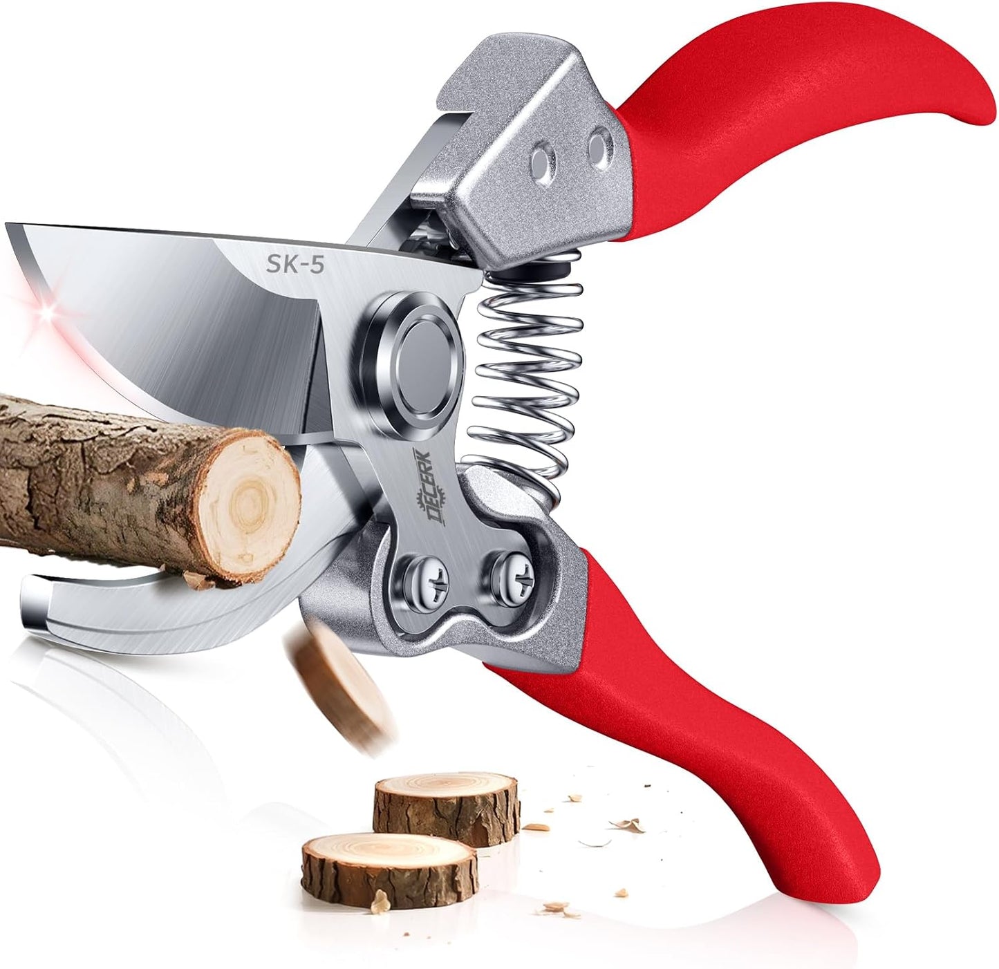 DECERK® 8.5" Professional Pruning Shears, Effortlessly Prunes 3/4" Branches