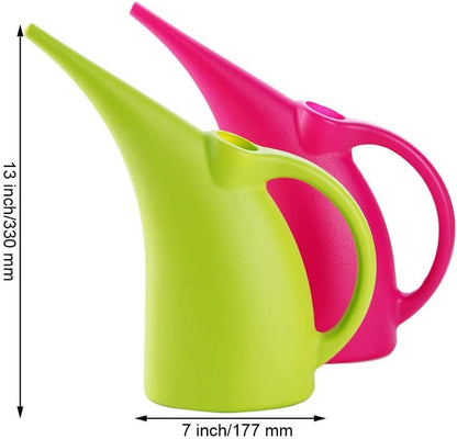 Plastic Watering Can, Elegant Watering Pot, 1/2-Gallon (Green)