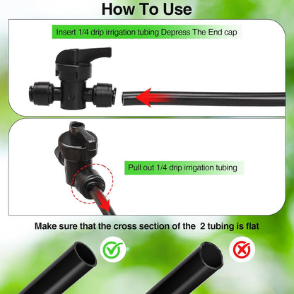 30 Pack 1/4 Inch Drip Irrigation Stakes, Plastic 1/4 Drip Irrigation Tubing Stakes for Secure Tubing Fixation, Garden Hose Support Stakes for Vegetable Flower Beds Lawn Supplies