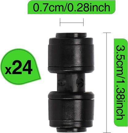 30 Pack 1/4 Inch Drip Irrigation Stakes, Plastic 1/4 Drip Irrigation Tubing Stakes for Secure Tubing Fixation, Garden Hose Support Stakes for Vegetable Flower Beds Lawn Supplies