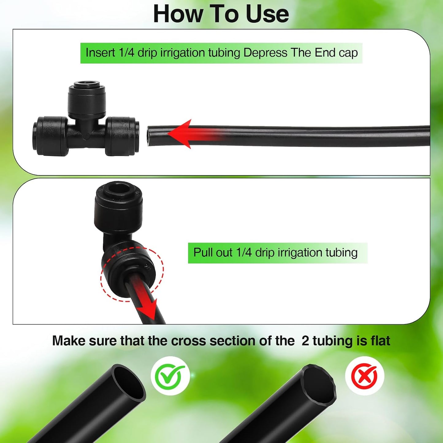 30 Pack 1/4 Inch Drip Irrigation Stakes, Plastic 1/4 Drip Irrigation Tubing Stakes for Secure Tubing Fixation, Garden Hose Support Stakes for Vegetable Flower Beds Lawn Supplies
