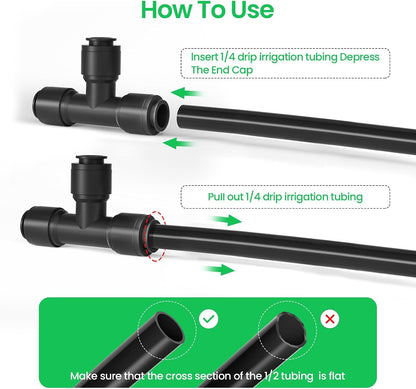 30 Pack 1/4 Inch Drip Irrigation Stakes, Plastic 1/4 Drip Irrigation Tubing Stakes for Secure Tubing Fixation, Garden Hose Support Stakes for Vegetable Flower Beds Lawn Supplies