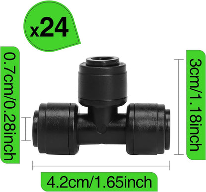 30 Pack 1/4 Inch Drip Irrigation Stakes, Plastic 1/4 Drip Irrigation Tubing Stakes for Secure Tubing Fixation, Garden Hose Support Stakes for Vegetable Flower Beds Lawn Supplies