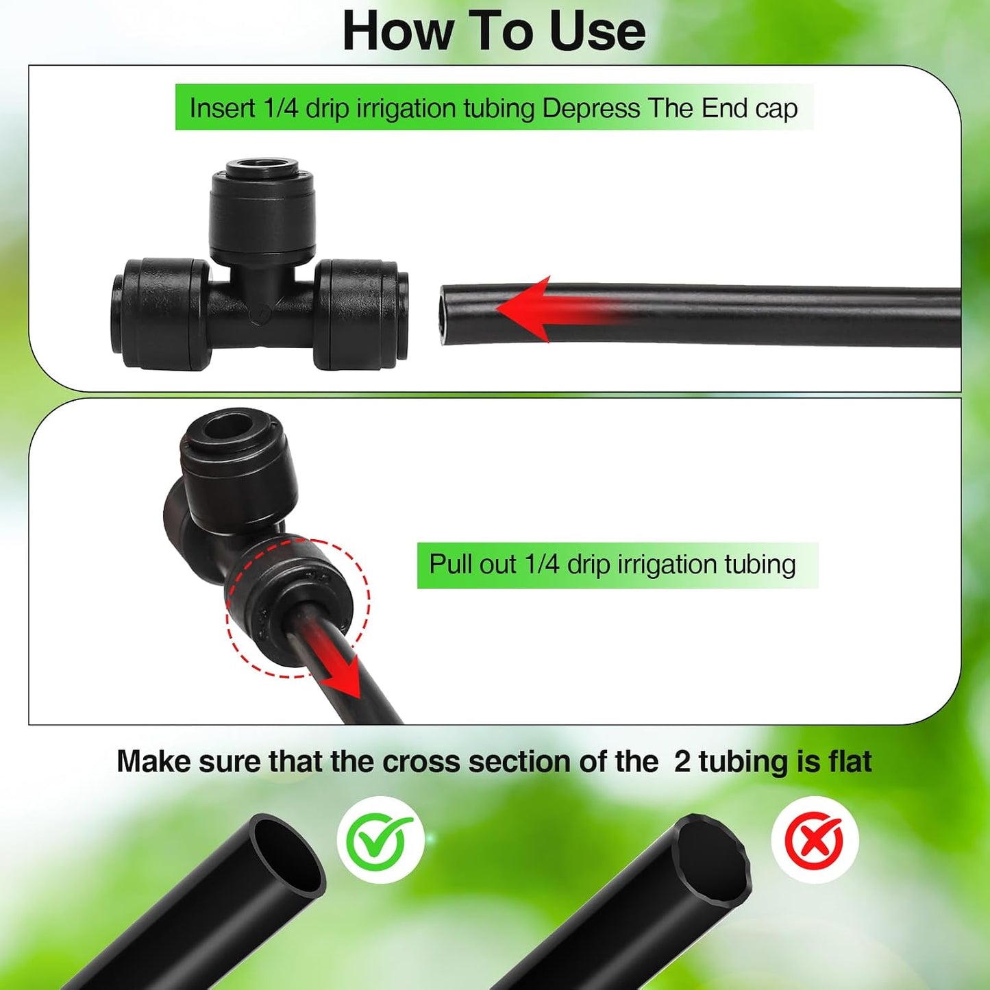 30 Pack 1/4 Inch Drip Irrigation Stakes, Plastic 1/4 Drip Irrigation Tubing Stakes for Secure Tubing Fixation, Garden Hose Support Stakes for Vegetable Flower Beds Lawn Supplies