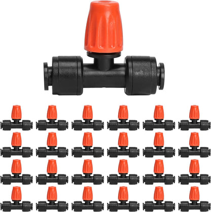 30 Pack 1/4 Inch Drip Irrigation Stakes, Plastic 1/4 Drip Irrigation Tubing Stakes for Secure Tubing Fixation, Garden Hose Support Stakes for Vegetable Flower Beds Lawn Supplies