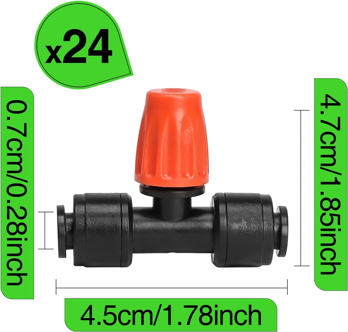 30 Pack 1/4 Inch Drip Irrigation Stakes, Plastic 1/4 Drip Irrigation Tubing Stakes for Secure Tubing Fixation, Garden Hose Support Stakes for Vegetable Flower Beds Lawn Supplies