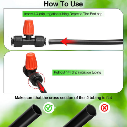 30 Pack 1/4 Inch Drip Irrigation Stakes, Plastic 1/4 Drip Irrigation Tubing Stakes for Secure Tubing Fixation, Garden Hose Support Stakes for Vegetable Flower Beds Lawn Supplies