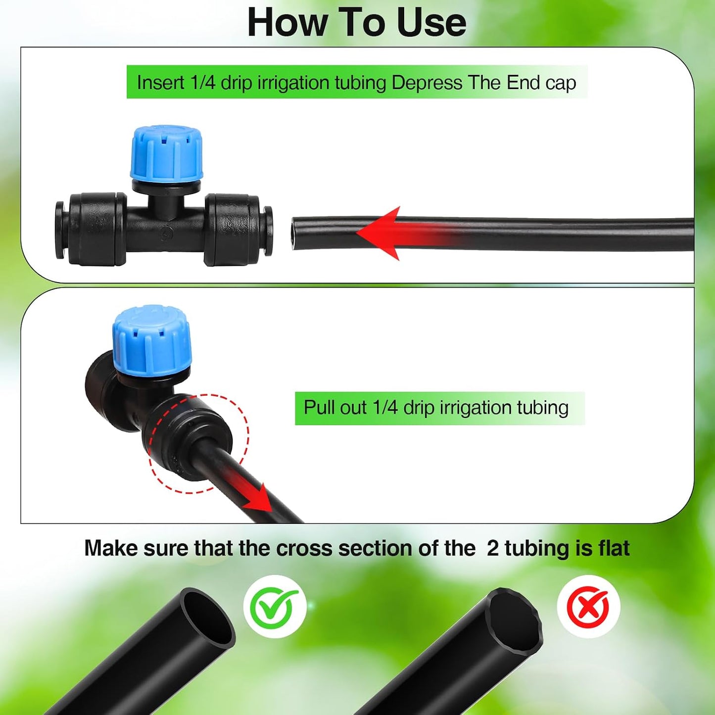 30 Pack 1/4 Inch Drip Irrigation Stakes, Plastic 1/4 Drip Irrigation Tubing Stakes for Secure Tubing Fixation, Garden Hose Support Stakes for Vegetable Flower Beds Lawn Supplies