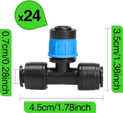 30 Pack 1/4 Inch Drip Irrigation Stakes, Plastic 1/4 Drip Irrigation Tubing Stakes for Secure Tubing Fixation, Garden Hose Support Stakes for Vegetable Flower Beds Lawn Supplies