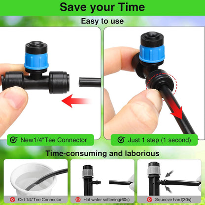 30 Pack 1/4 Inch Drip Irrigation Stakes, Plastic 1/4 Drip Irrigation Tubing Stakes for Secure Tubing Fixation, Garden Hose Support Stakes for Vegetable Flower Beds Lawn Supplies