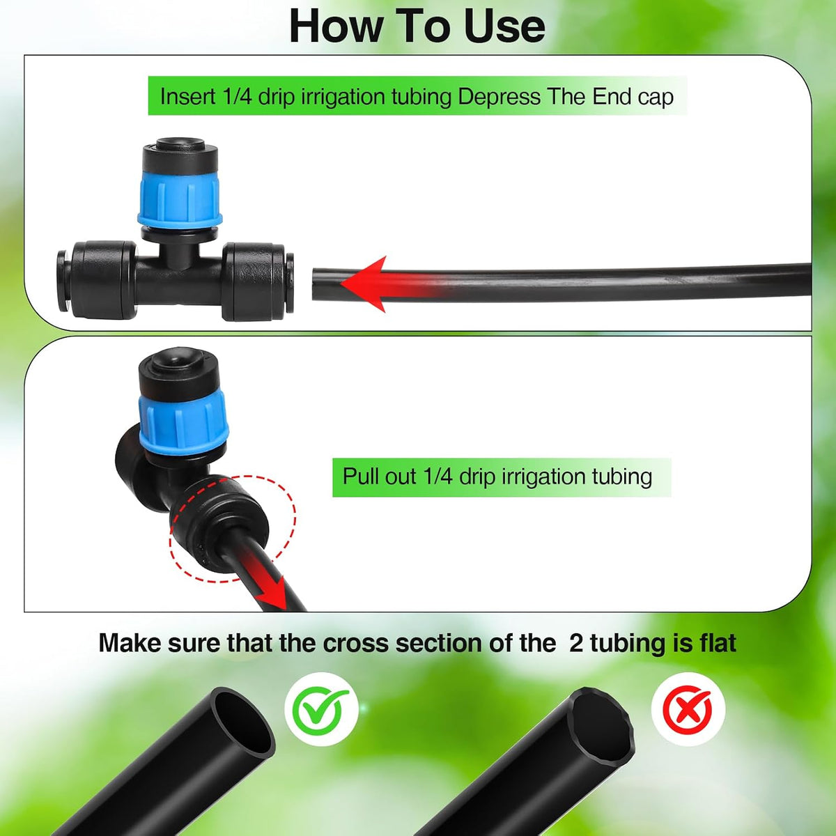 30 Pack 1/4 Inch Drip Irrigation Stakes, Plastic 1/4 Drip Irrigation Tubing Stakes for Secure Tubing Fixation, Garden Hose Support Stakes for Vegetable Flower Beds Lawn Supplies