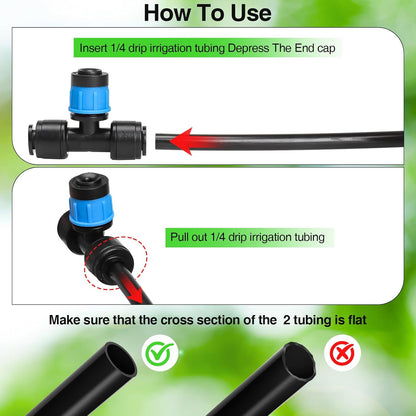 30 Pack 1/4 Inch Drip Irrigation Stakes, Plastic 1/4 Drip Irrigation Tubing Stakes for Secure Tubing Fixation, Garden Hose Support Stakes for Vegetable Flower Beds Lawn Supplies